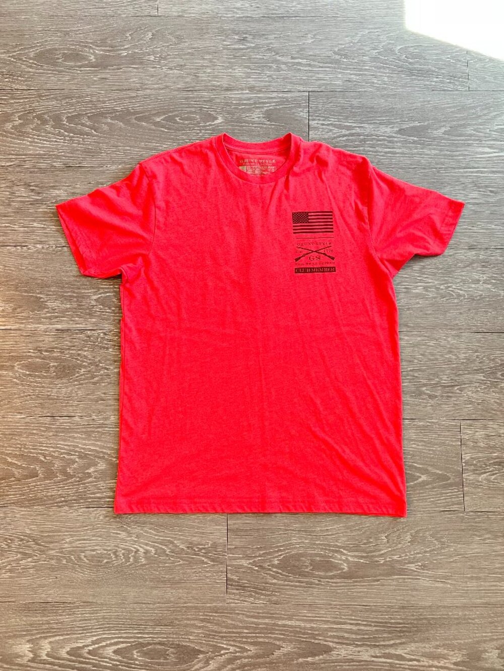 Grunt Style "Lest We Forget" T-Shirt, Red, X-Large